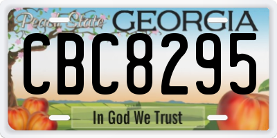 GA license plate CBC8295
