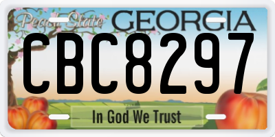 GA license plate CBC8297
