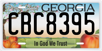 GA license plate CBC8395