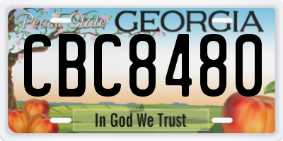 GA license plate CBC8480