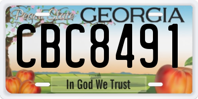 GA license plate CBC8491
