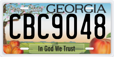 GA license plate CBC9048