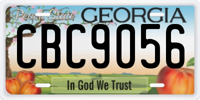 GA license plate CBC9056