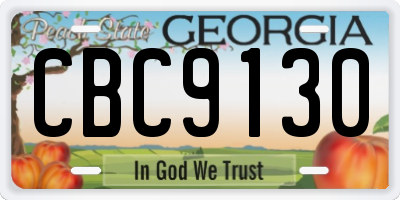 GA license plate CBC9130