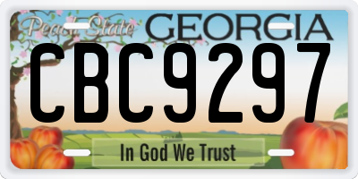 GA license plate CBC9297