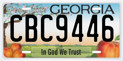 GA license plate CBC9446