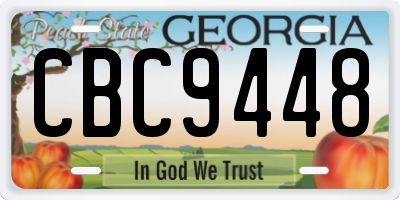 GA license plate CBC9448