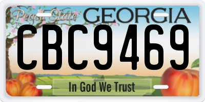 GA license plate CBC9469
