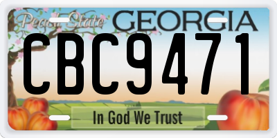 GA license plate CBC9471