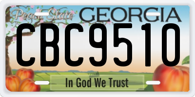 GA license plate CBC9510