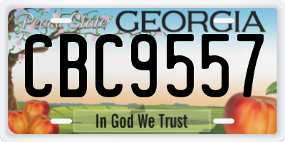 GA license plate CBC9557