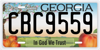 GA license plate CBC9559