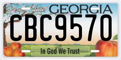 GA license plate CBC9570