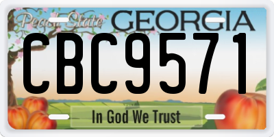 GA license plate CBC9571