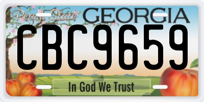 GA license plate CBC9659