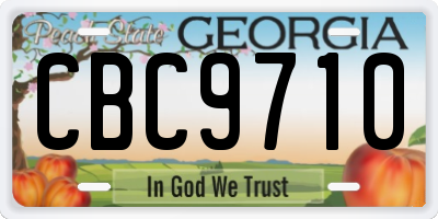 GA license plate CBC9710