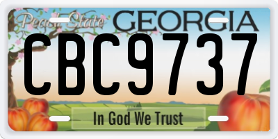 GA license plate CBC9737