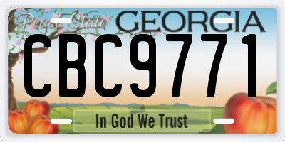GA license plate CBC9771