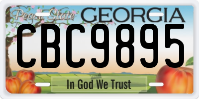 GA license plate CBC9895