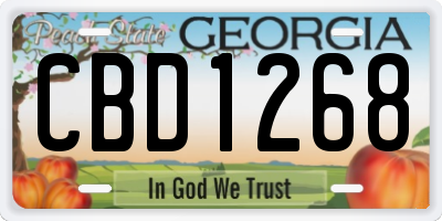 GA license plate CBD1268