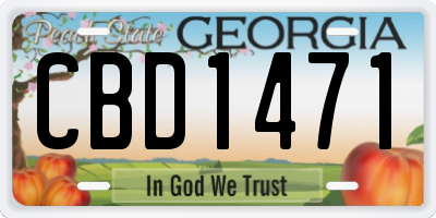 GA license plate CBD1471