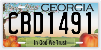 GA license plate CBD1491