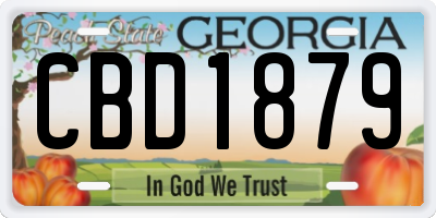 GA license plate CBD1879