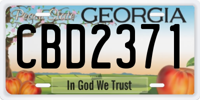 GA license plate CBD2371