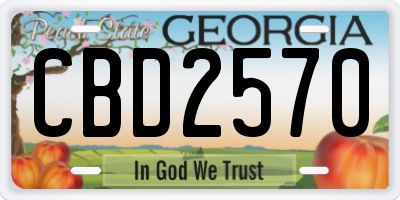 GA license plate CBD2570