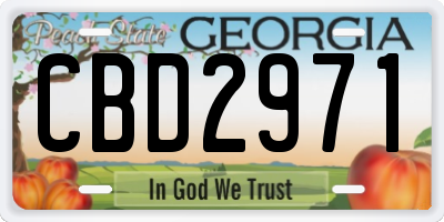 GA license plate CBD2971