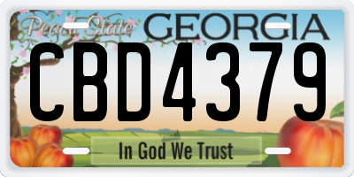 GA license plate CBD4379