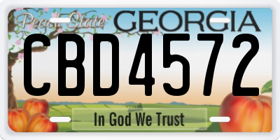 GA license plate CBD4572