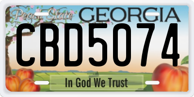 GA license plate CBD5074