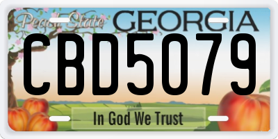 GA license plate CBD5079