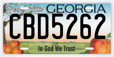 GA license plate CBD5262
