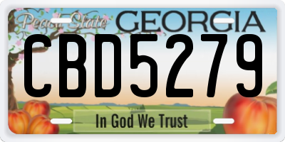 GA license plate CBD5279