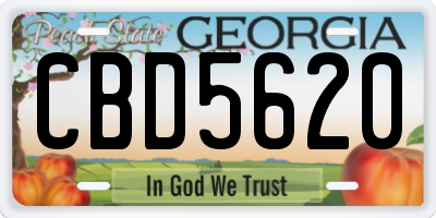 GA license plate CBD5620