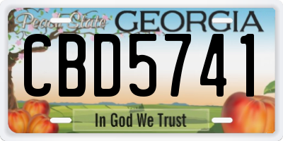 GA license plate CBD5741