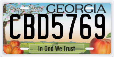 GA license plate CBD5769