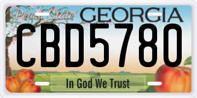 GA license plate CBD5780