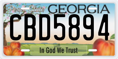 GA license plate CBD5894