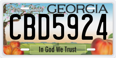GA license plate CBD5924