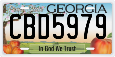 GA license plate CBD5979