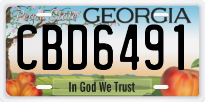 GA license plate CBD6491