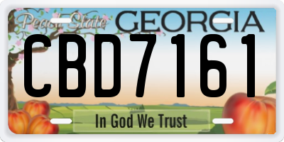 GA license plate CBD7161