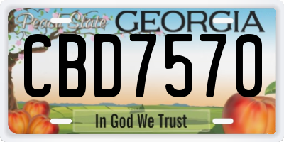 GA license plate CBD7570
