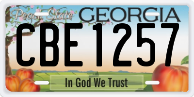 GA license plate CBE1257