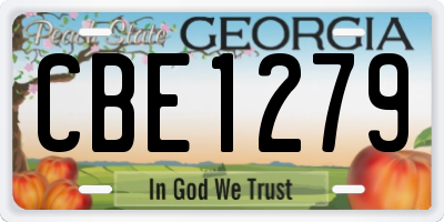 GA license plate CBE1279