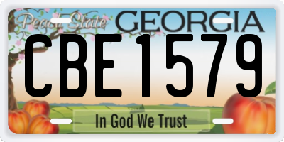 GA license plate CBE1579