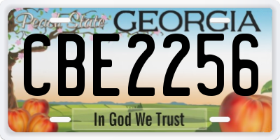 GA license plate CBE2256